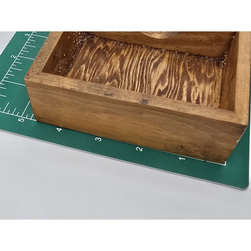 Vintage Mid Century Ocean Beach Wooden Trinket Jewelry‎ Box Seagulls Divided